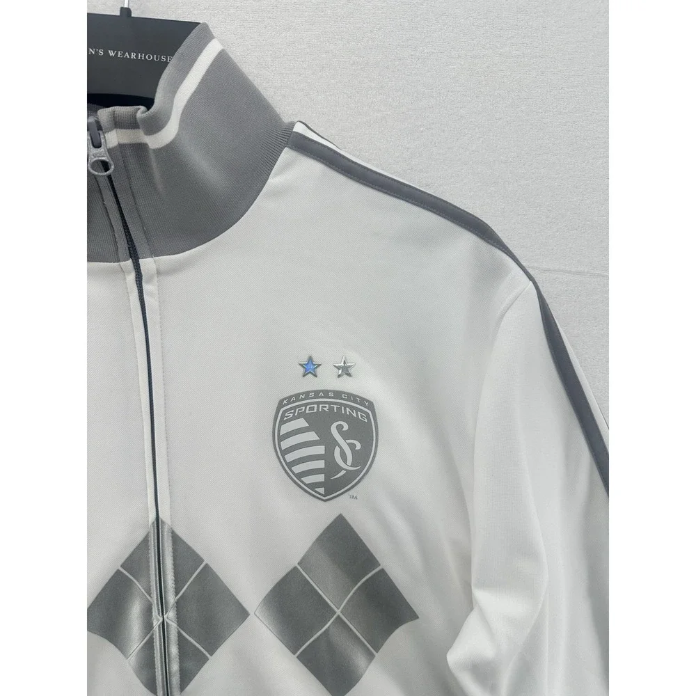Adidas MLS Kansas City Navy Jacket Full‎ Zip FI1428 Size LARGE $85 MSR